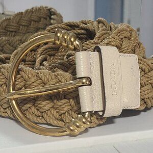 PRADA Rope and Leather Belt